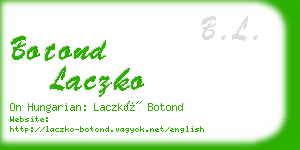 botond laczko business card